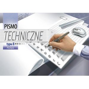 Blok Ćwiczymy Pismo Techniczne Kreska, Pochyłe typu B A4